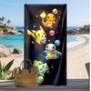 Пляжное полотенце с принтом Pokémon, Большое впитывающее быстросохнущее полотенце для летнего отдыха на природе и плавания
