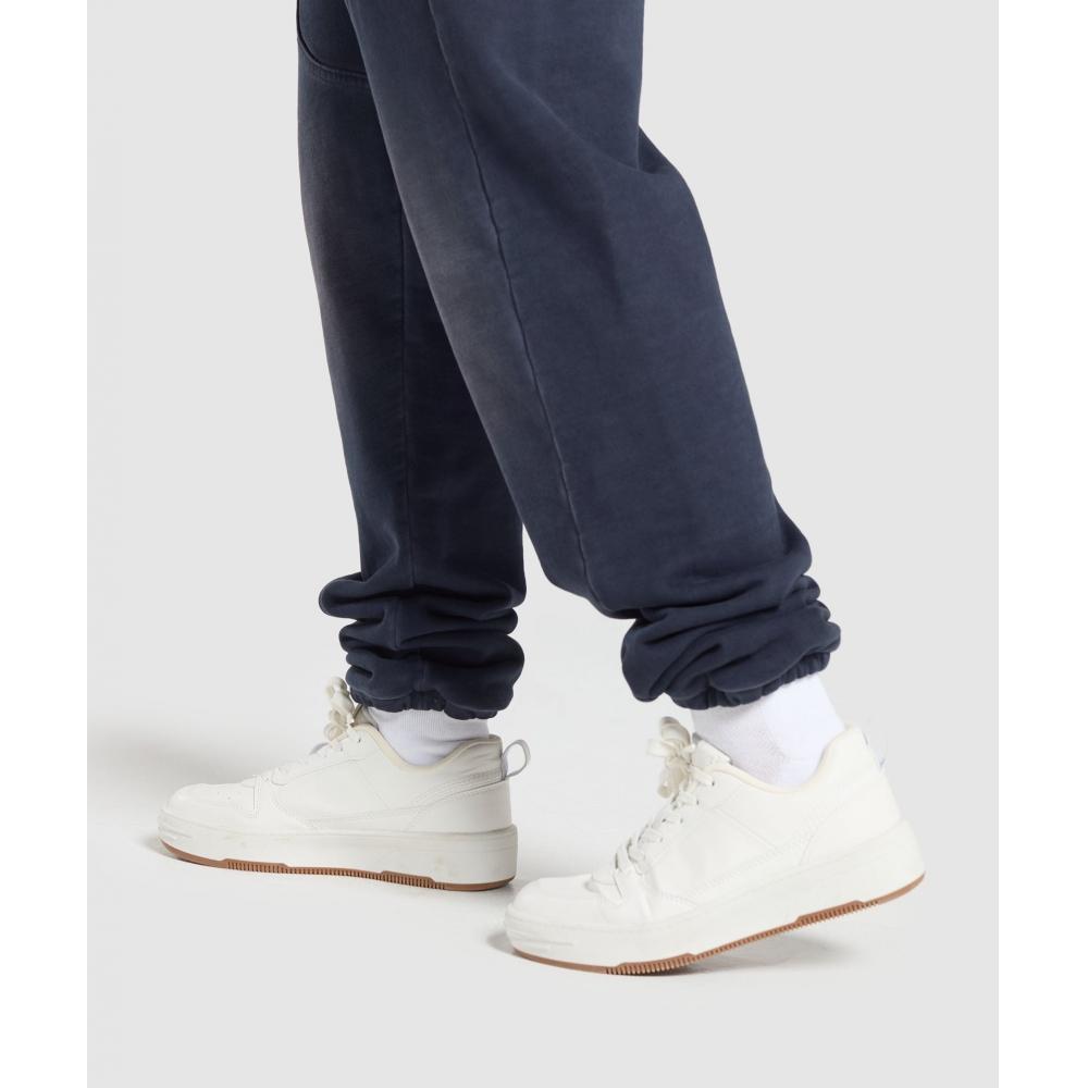 Gymshark Heavyweight Washed Pants Heavy Blue B1b5h Uczh