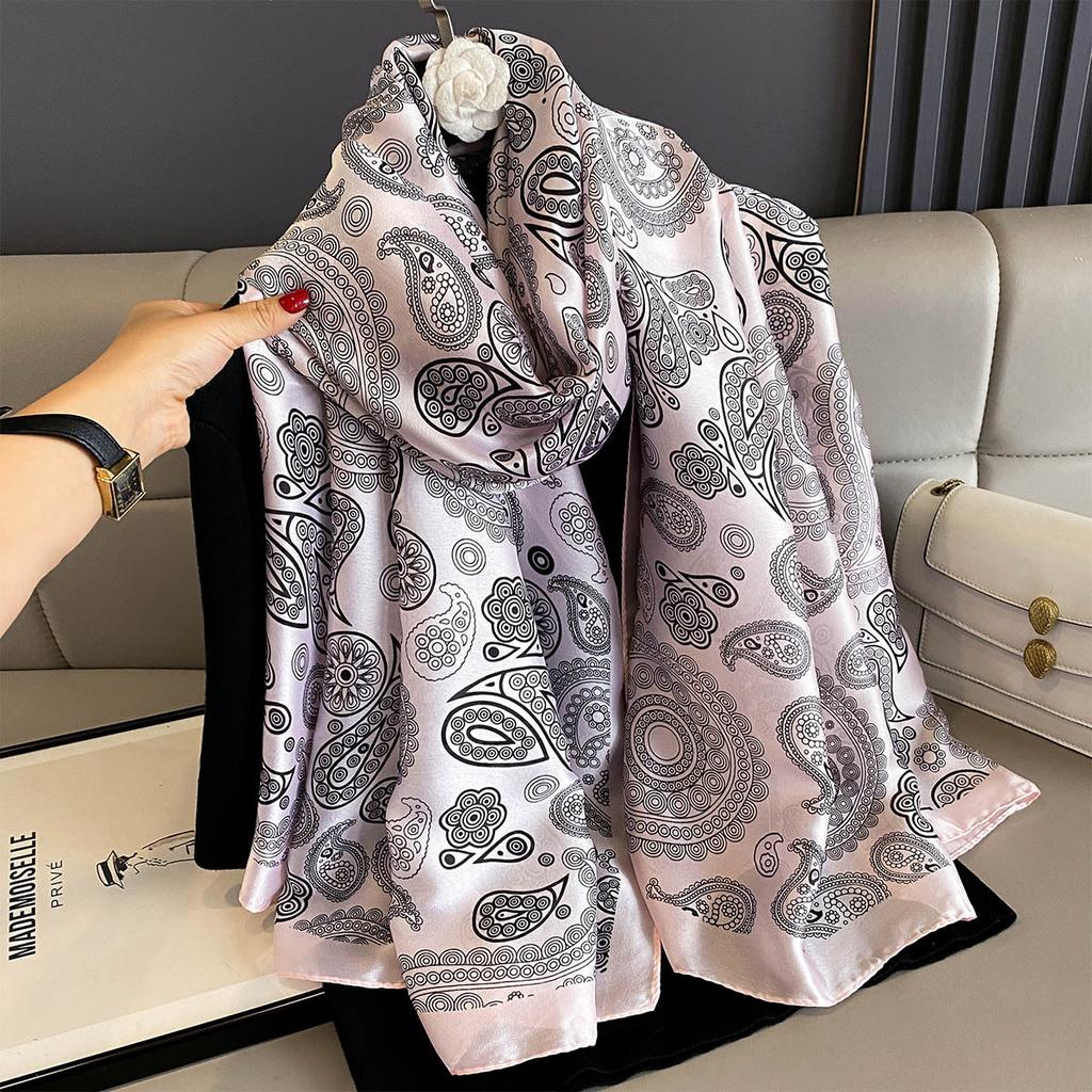 Женские 180*90 см модные красивые мягкие шелковые шарфы женские женские шаль хиджаб накидка платок бандана кашне пляжное парео