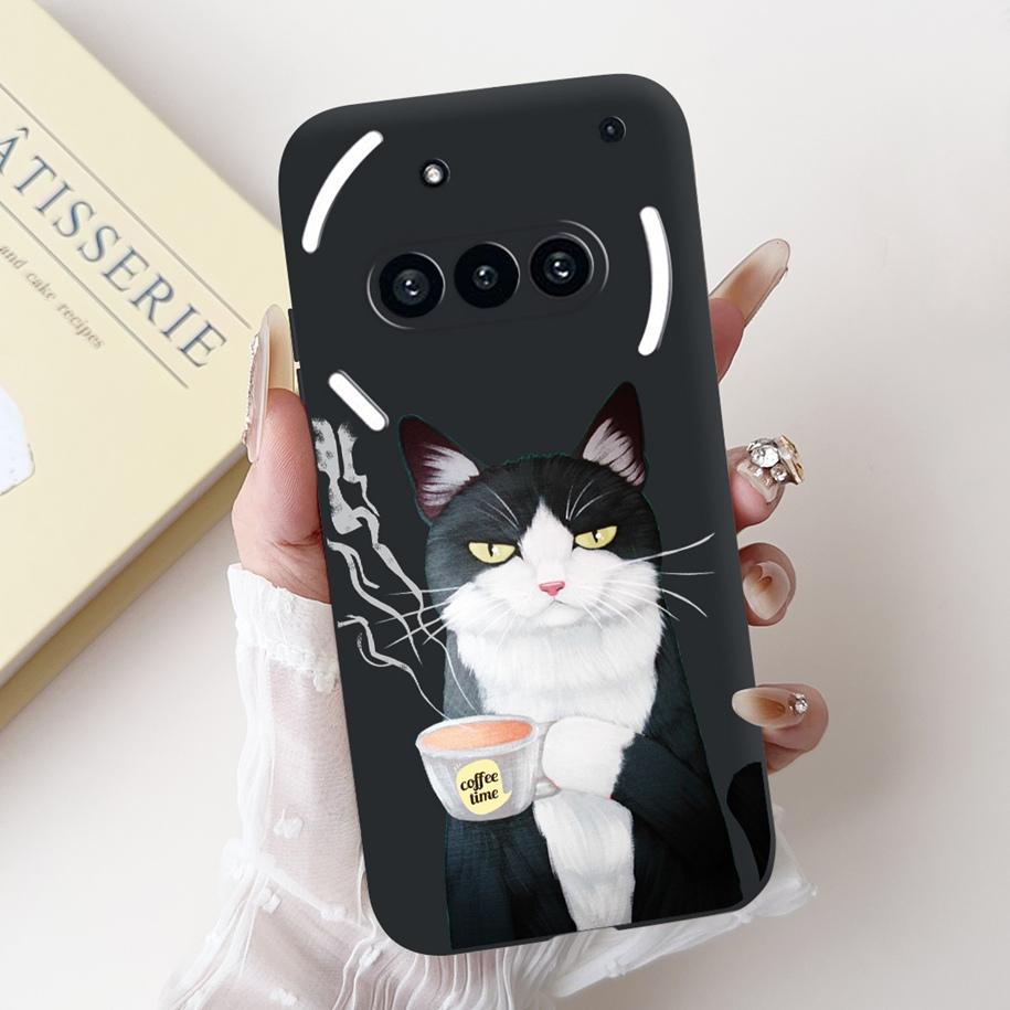Чехол для Nothing Phone 3A A059 Милый Мультяшный Панда Астронавт Мягкий Силикон Матовый Черный Чехол Для Nothing Phone3a Pro A059P Fundas