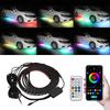 Wireless APP Remote Controls RGB Automotive Neon Kits External Chassis Atmosphere Lights 4 In 1 Fiber Optic Light Strips for All Vehicle Types