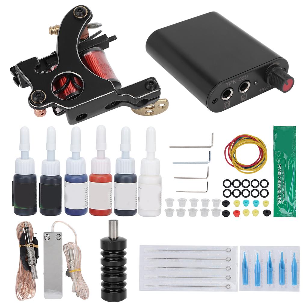 Tattoo Machine Set Tattoo Coil Machine Complete Tattoo Power Supply Kit Professional Tattoo