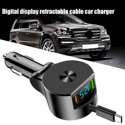 3 в 1 быстрая зарядка PD30W цифровой дисплей выдвижное складное зарядное устройство автомобильный кабель для зарядки кабель PD30W + супер быстрая телескопическая M D5Y2