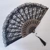 1PC Folding Fans Festival Gift Solid Color Hand Held Flower Fan Hollow Lace Fans Decorative