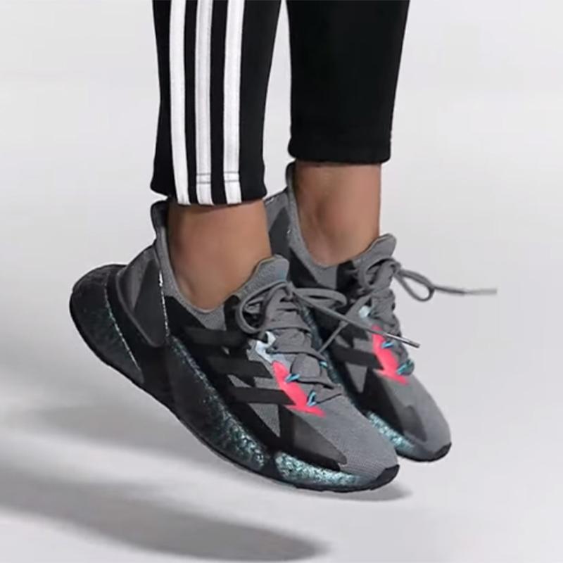 adidas X9000l4 Износостойкие Износостойкие Низкие Беговые Кроссовки Серый Черный Подростки FW9296