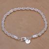 925 Sterling Silver 4mm Water Wave Chain Bracelet For Women Man Wedding Engagement Party Fashion Jewelry