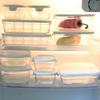 iwaki Набор контейнеров для хранения продуктов Rectangular Food Storage, 4 шт., Белый,