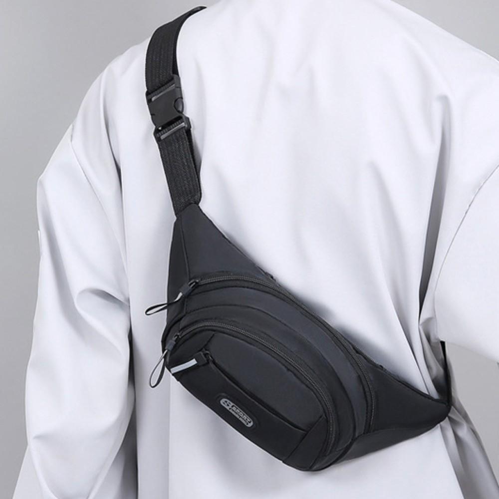 Large Capacity Mobile Waist Bag Wear-resistant Sports Walking Bag Fashion Men Chest Bag Riding