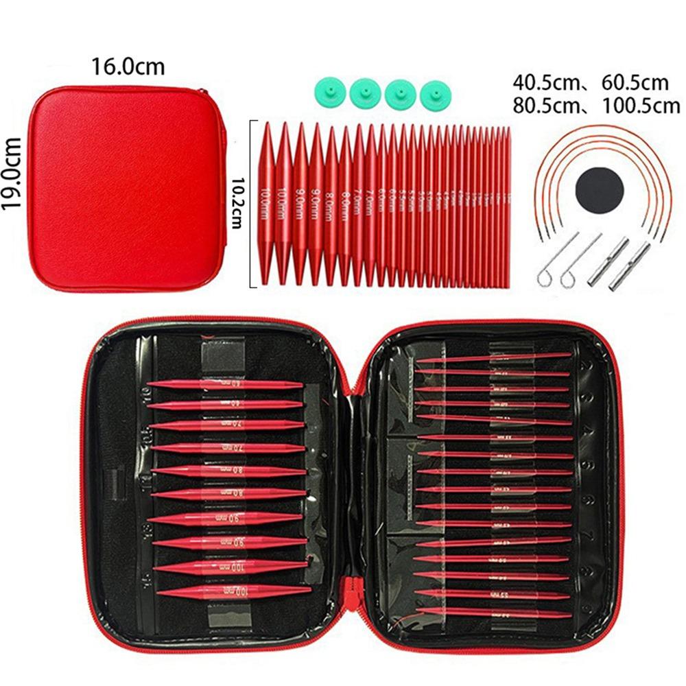 Набор гладких вязальных спиц Съемный чехол для крючков Инструменты для вязания