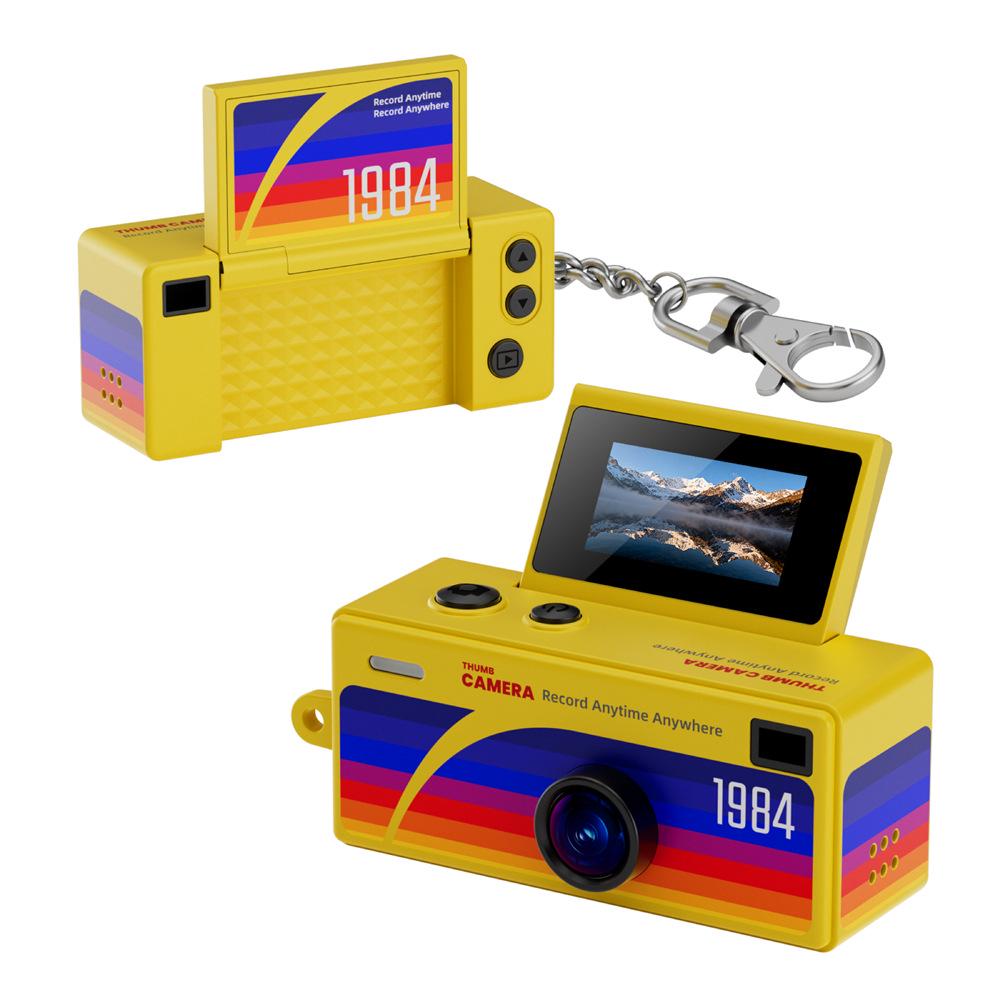 New Mini Flip Screen HD Thumb Camera for Photo & Video Recording - G62 Keychain Gift