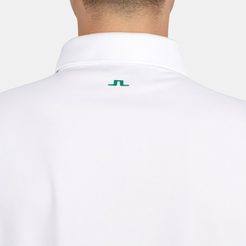 J.Lindeberg Liam Regular Fit Long Sleeve Polo Shirt With Logo Print Men tops White GMJT08008-0000