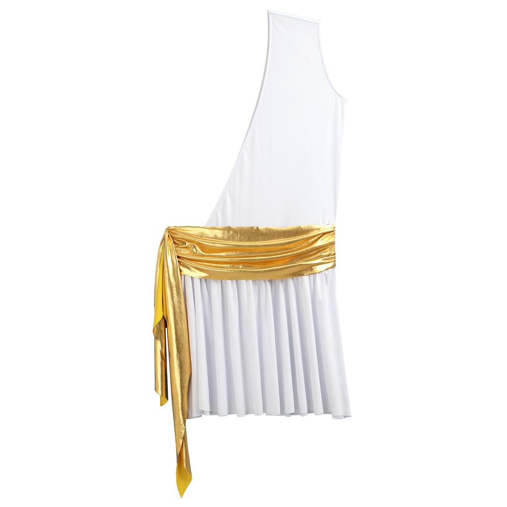 Мужской костюм для косплея в древнем греческом стиле, сексуальный костюм тога, юбка с рюшами на одно плечо, металлическая юбка с рюшами и поясом для вечеринки на Хэллоуин