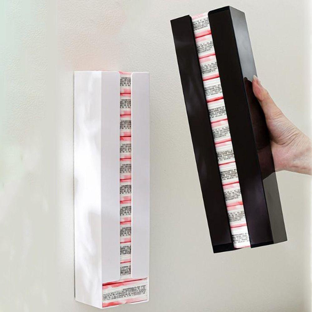 Wall Mounted Pocket Tissue Dispenser Plastic Mini Napkin Storage Box Kitchen