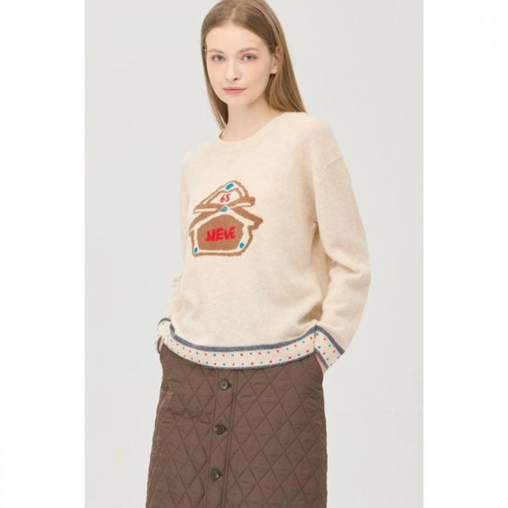 Benetton Hand Embroidery Wool Knit Bakp65561