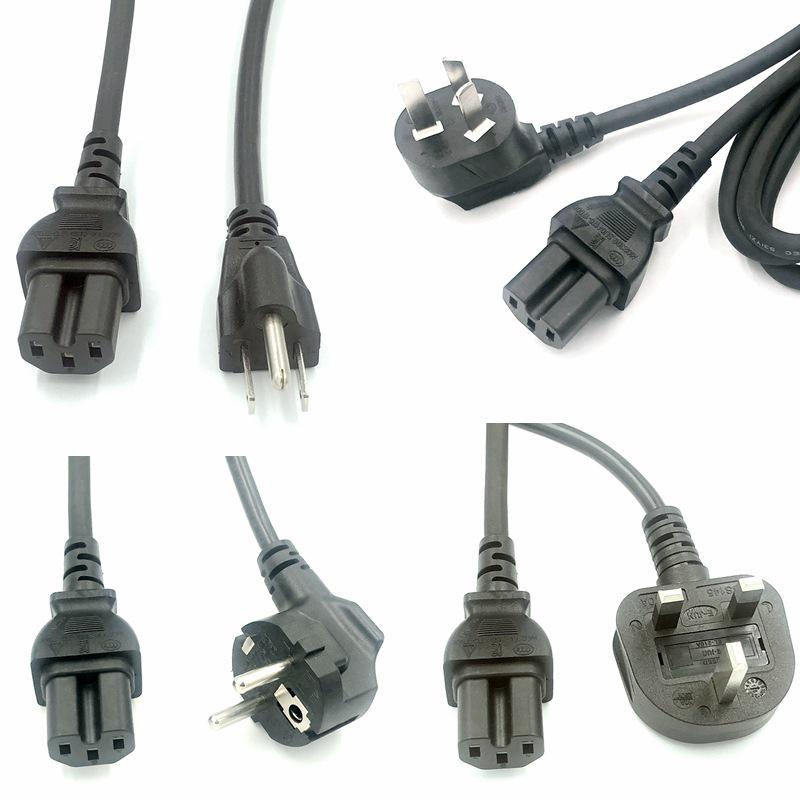 High-Temp Resistant U-Groove Power Cord with IEC60320 C15 Plug