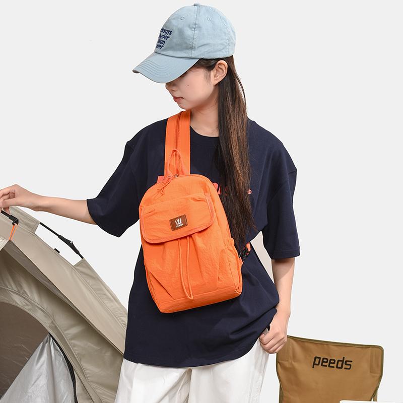 Waterproof Backpack with Front Pocket Nylon Solid Color Casual Backpack