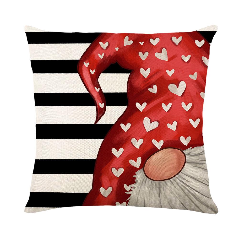 Letter Print Valentine's Day Pillow Cover Nordic Simple Linen Love Home Sofa Cushion Cover Cushion Cover
