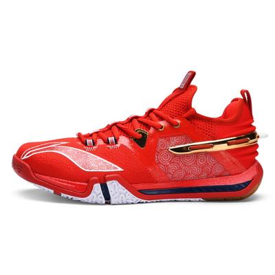 Li Ning Ground Flying дышащие износостойкие нескользящие низкие кроссовки для бадминтона женские туфли красные синие AYAR008-2