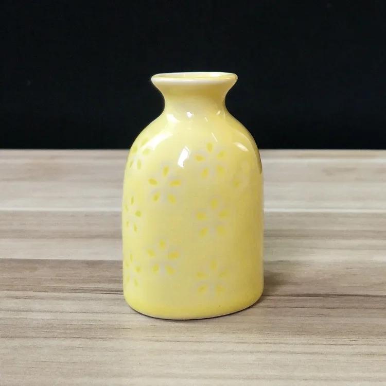 1 шт., мини-керамическая ваза ярких цветов, настольный цветочный горшок, домашняя ароматерапия, цветочная композиция, ваза, гидропоника, украшения для дома, ремесла