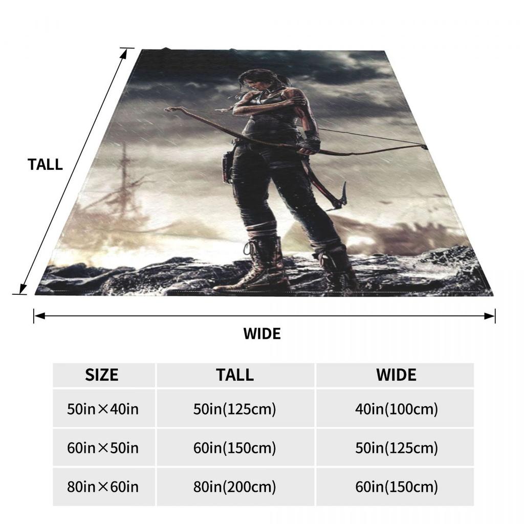 Tomb Raider Джона Майява Плюшевые одеяла видеоигра мультфильм Винтажные пледы для дома отеля дивана 150*125см Плюшевое тонкое одеяло