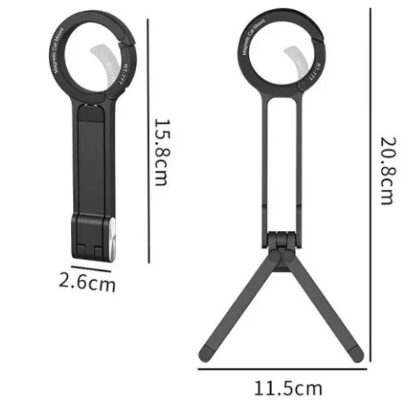 Телефонный штатив с карабином для iPhone, портативный двусторонний магнитный штатив, настольное крепление, держатель для телефона