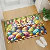 Cute Rabbit Easter Soft Kitchen Rug Anti-Fatigue Kitchen Rug Waterproof Non-Slip Rugs Set Runner Rug Bedside Rug Absorbent Carpet For Kitchen