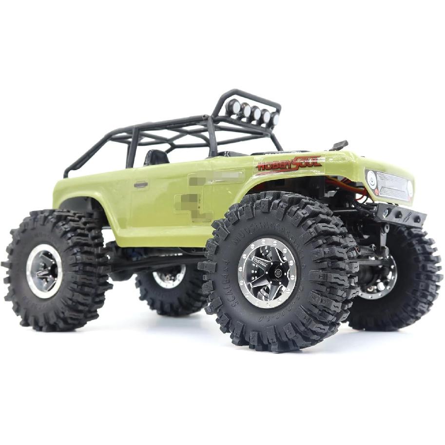 HOBBYSOUL 1.0 Tires 64 * 25mm 1.0 Mud Slingers Tires Super Soft Sticky 1.0 Crawler Tyre For RC 1/18 TRX4M 1/24 SCX24 FCX24 Upgrade