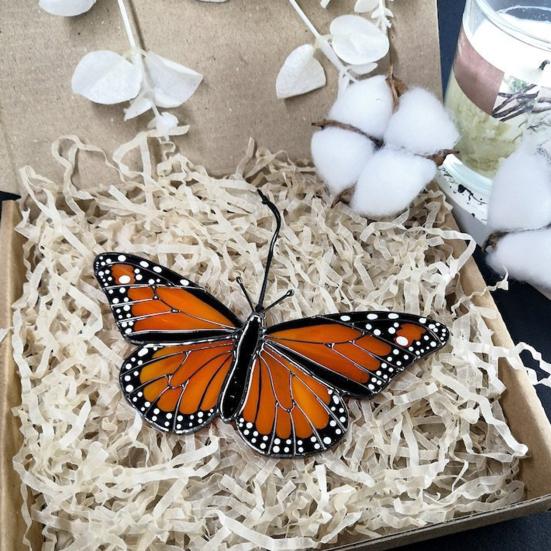 Butterfly Sun Catcher Window Hanging Ornament Handmade Acrylic Butterfly Suncatcher for Balcony Bedroom Decoration