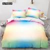 Rainbow Gradient Duvet Cover Set Queen Size Rainbow for Kids Girls Cute Style Bedding Set Polyester Single King Twin Quilt Cover
