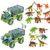 Colorful Dinosaur Trucks Triceratops Tyrannosaurus Figure For Kids' Playtime Fun