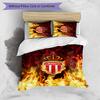 Monaco FC Printed 3PCS Bedding Set Breathable Duvet Cover with Pillowcases Decorative Bed Linen for Bedroom Home