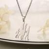 Мама и Дочь Солнце Семейное Ожерелье Цепочка из Нержавеющей Стали Детский Серебристый Цвет Подвеска Украшение Женщинам Подарок на День Матери