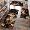 1Pcs Anti Fatigue Kitchen Rugs, Floral Print Waterproof Non-Slip Thick Cushioned Kitchen Mat Heavy Duty Comfort Standing Mat for Kitchen