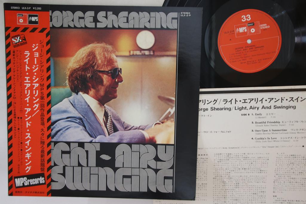 LP Record GEORGE SHEARING - Light - Airy & Swinging ULX2P MPS 1973 Japan Obi Jazz Used