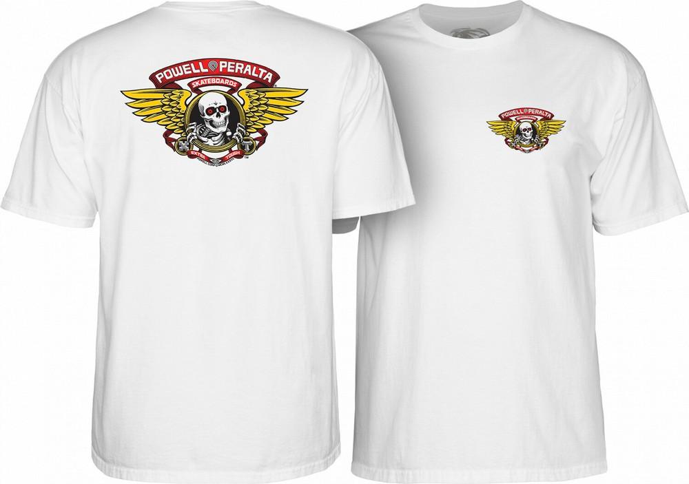 Powell Peralta WINGED RIPPER Футболка для скейтборда БЕЛАЯ Унисекс Футболка