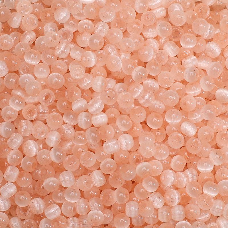 4 мм желейные стеклянные бусины «кошачий глаз» из проса, свободные бусины, аксессуары ручной работы, нанизанные вручную бусины, круглые бусины, цепочка для сотового телефона, круглые бусины, прекрасный цвет