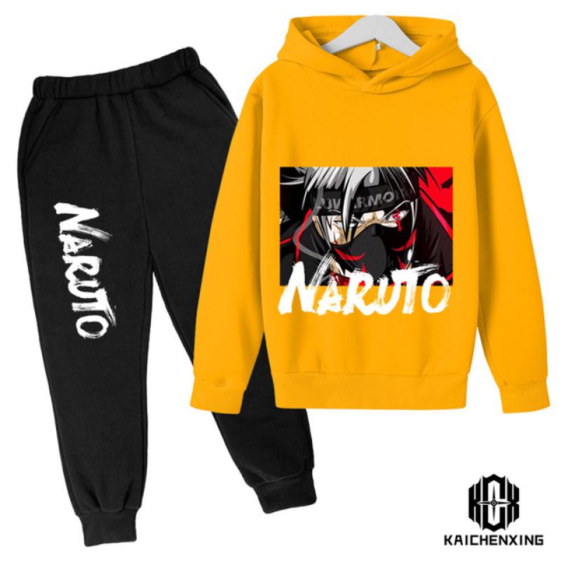 Мужская одежда, модный костюм Наруто для родителей и детей, мужской костюм с капюшоном, милая спортивная уличная спортивная одежда, мужская крутая, необходимая вещь
