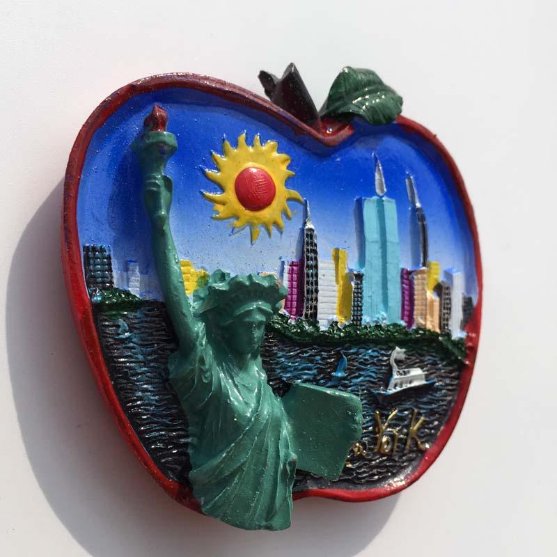 3D Нью-Йорк классические смоляные магниты на холодильник домашняя кухня коллекционные сувениры декоративный подарок для путешествий