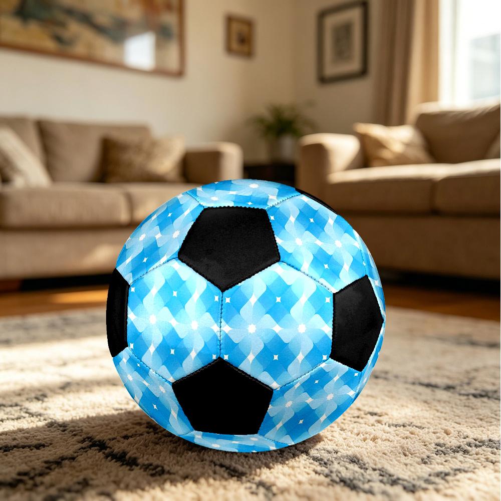 1pc Blue Geometric Durable Soccer Ball/Football, Size 5, Perfect for Training, Entertainment And Competition,Gift yy26060680
