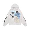 Vintage Cartoon Star Print Hoodie Loose Fit Streetwear Jacket Unisex Women