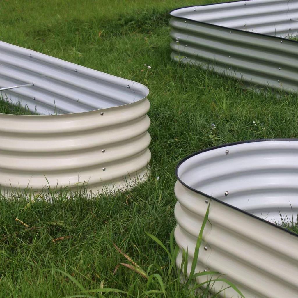 Movable Metal Planter Box for Flowers, Vegetables, and Gardens