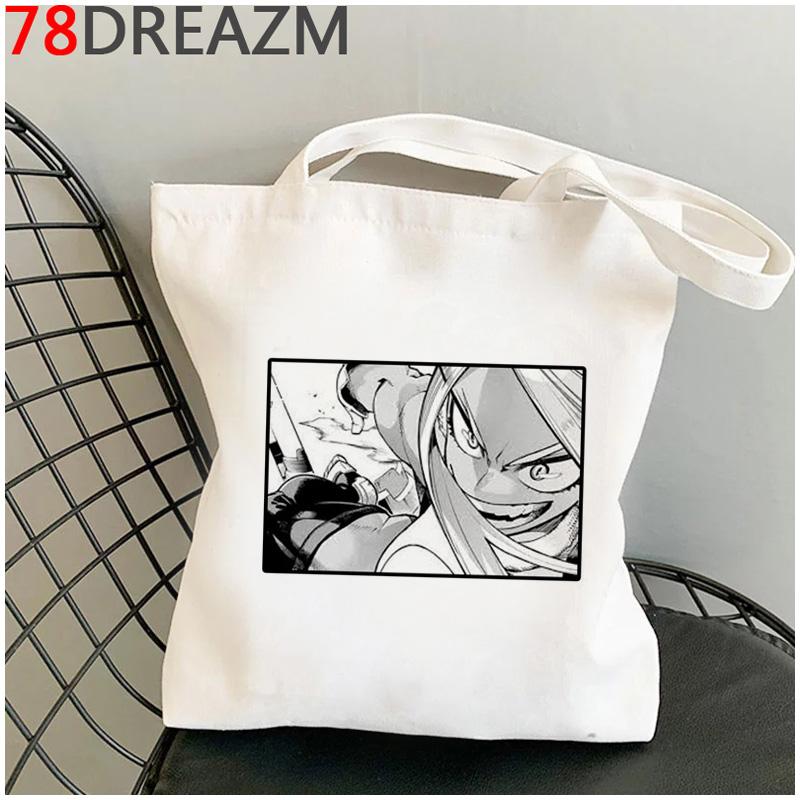 Сумка для покупок My Hero Academia, эко-шоппер, холщовая хлопковая сумка для продуктов, тканая сумка многоразового использования на заказ
