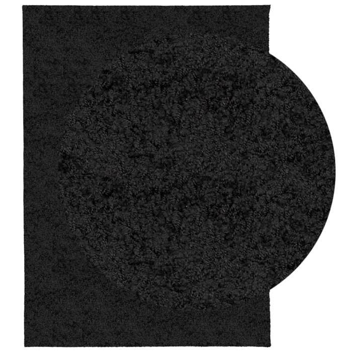 VidaXL Tapis Shaggy à Poils Longs, Moquette de Sol, Tapis de Zone, Carpette de Salon Chambre à Coucher Couloir, Moderne Noir 375279