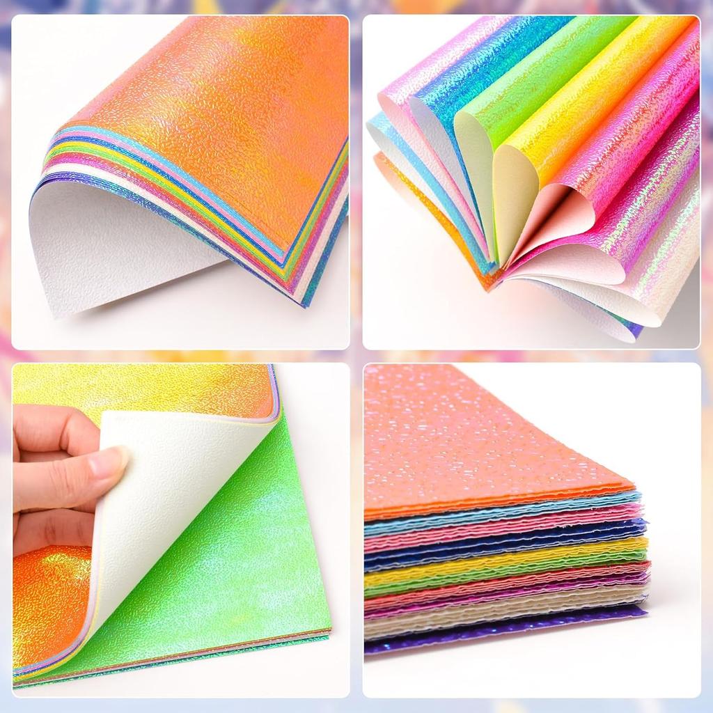 Koundeneko Sparkly Origami Approximately 10 Set of 200 Stylish Pearl Origami Colorful for Paper Thousand DIY Party Handmade Craft Paper, Colors,
