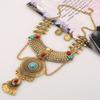 Style Ethnic Simulation Gemstone Decoration Women Necklace And Earring Set