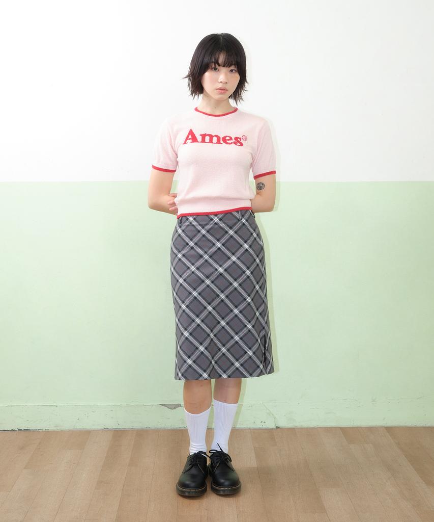 AMES-WORLDWIDE Базовый вязаный свитер с логотипом Розовый