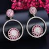 WWJ High Quality Round Drop Earrings Paved Tiny Mix Color Cubic Zirconia Party Jewelry