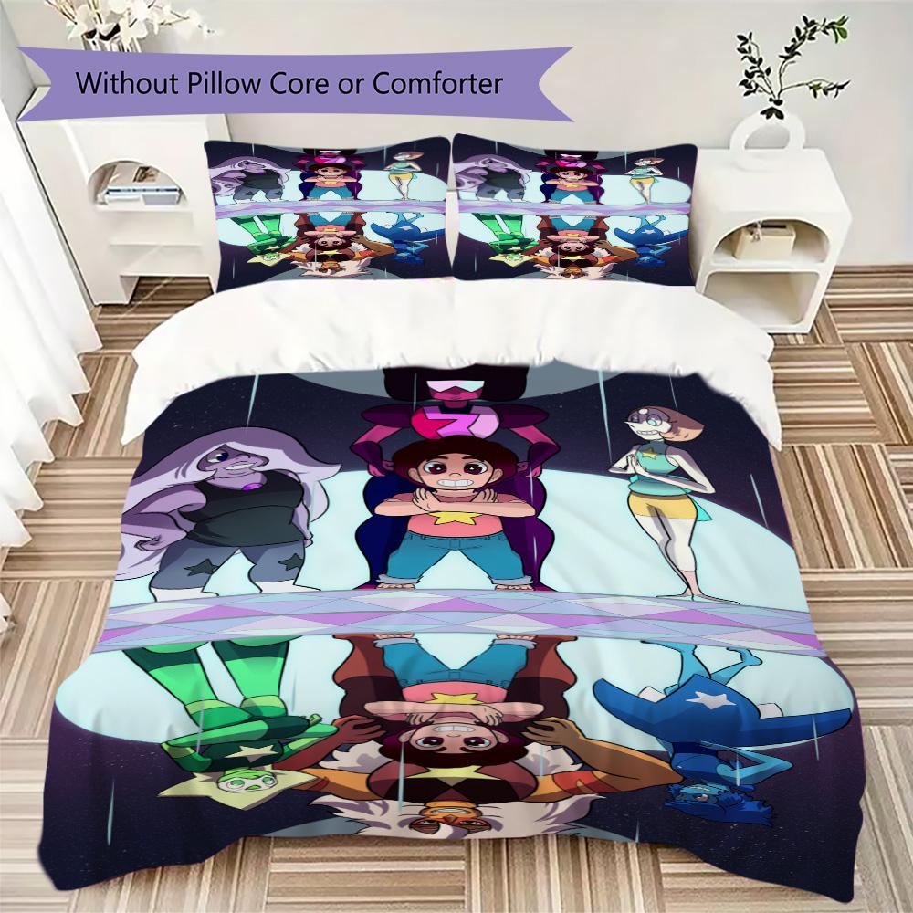 Energetic Cartoon Pattern Bedding,Quilt Set Quilt Cover Pillowcase Home Birthday Gift (1*duvet cover+2*pillowcase,without core)XSJT0917254
