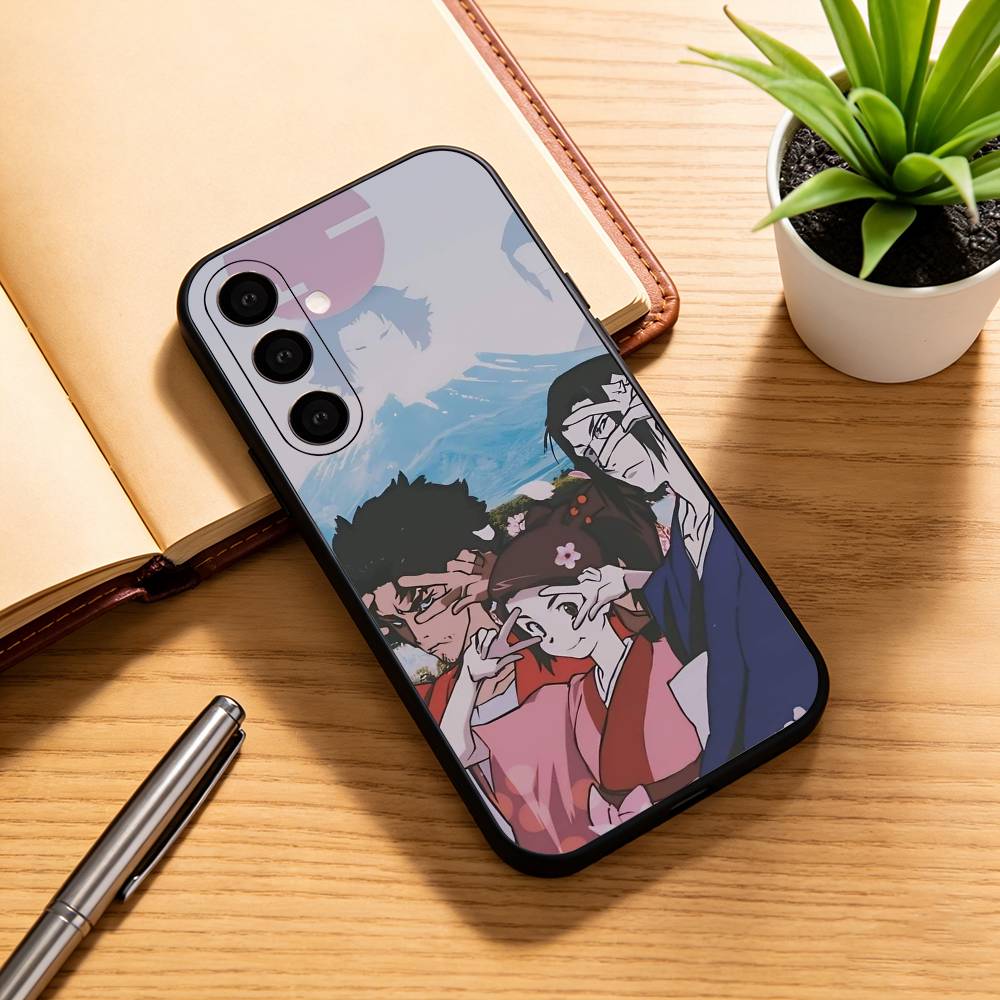 S-Samurai Champloo Anime Phone Case Black Silicone Soft For Samsung Galaxy A73,A72,A71,A70,A53,A52,A51