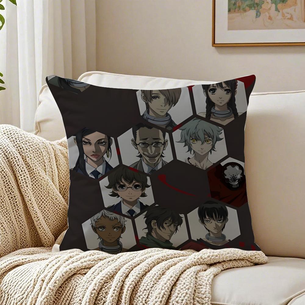 DDeadman Wonderland Pillow Dark Anime Cushion Cushion Cover Pillowcase Antidustmite living Room Sofa Decor Cushion Room